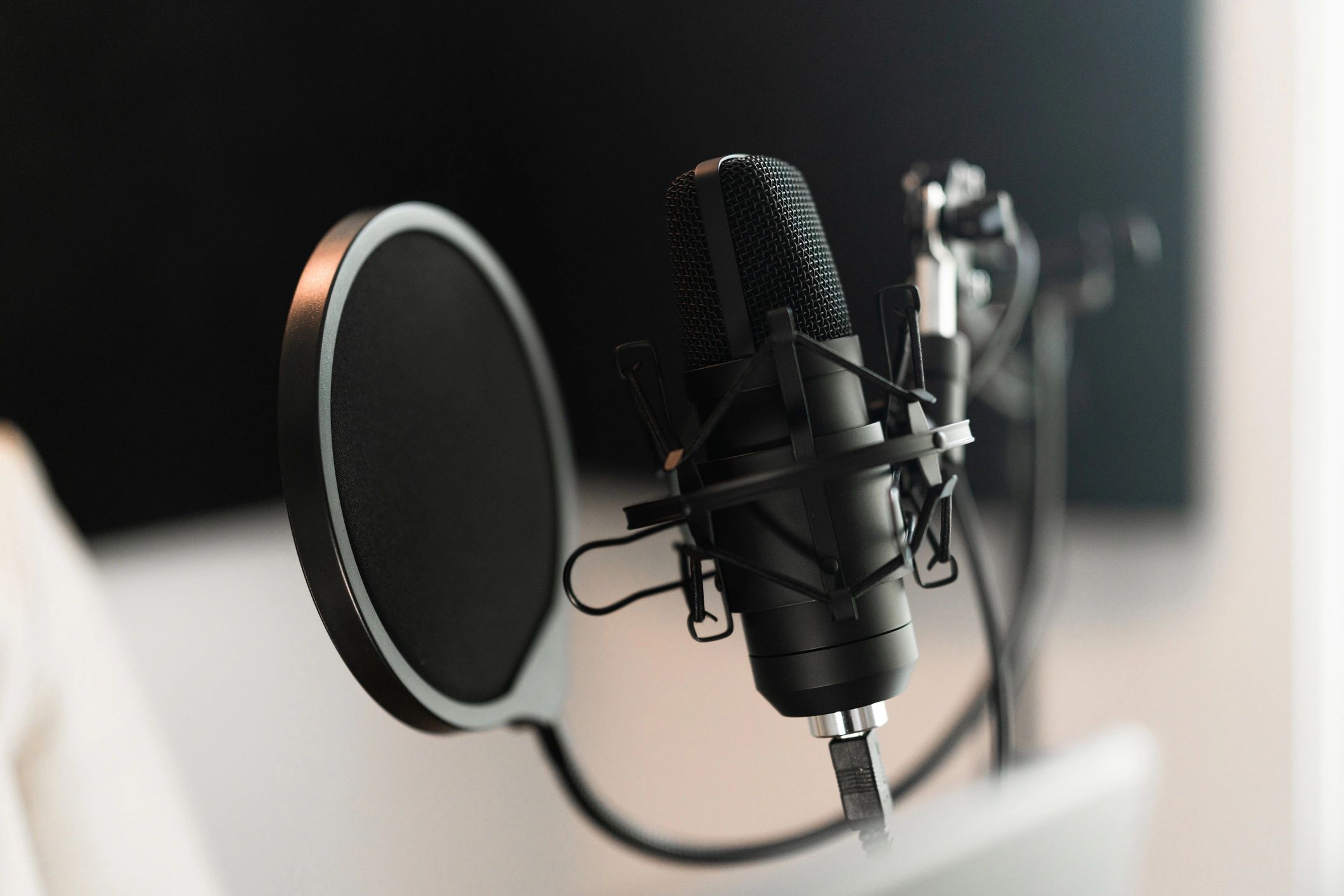 sports podcast microphone headphones studio