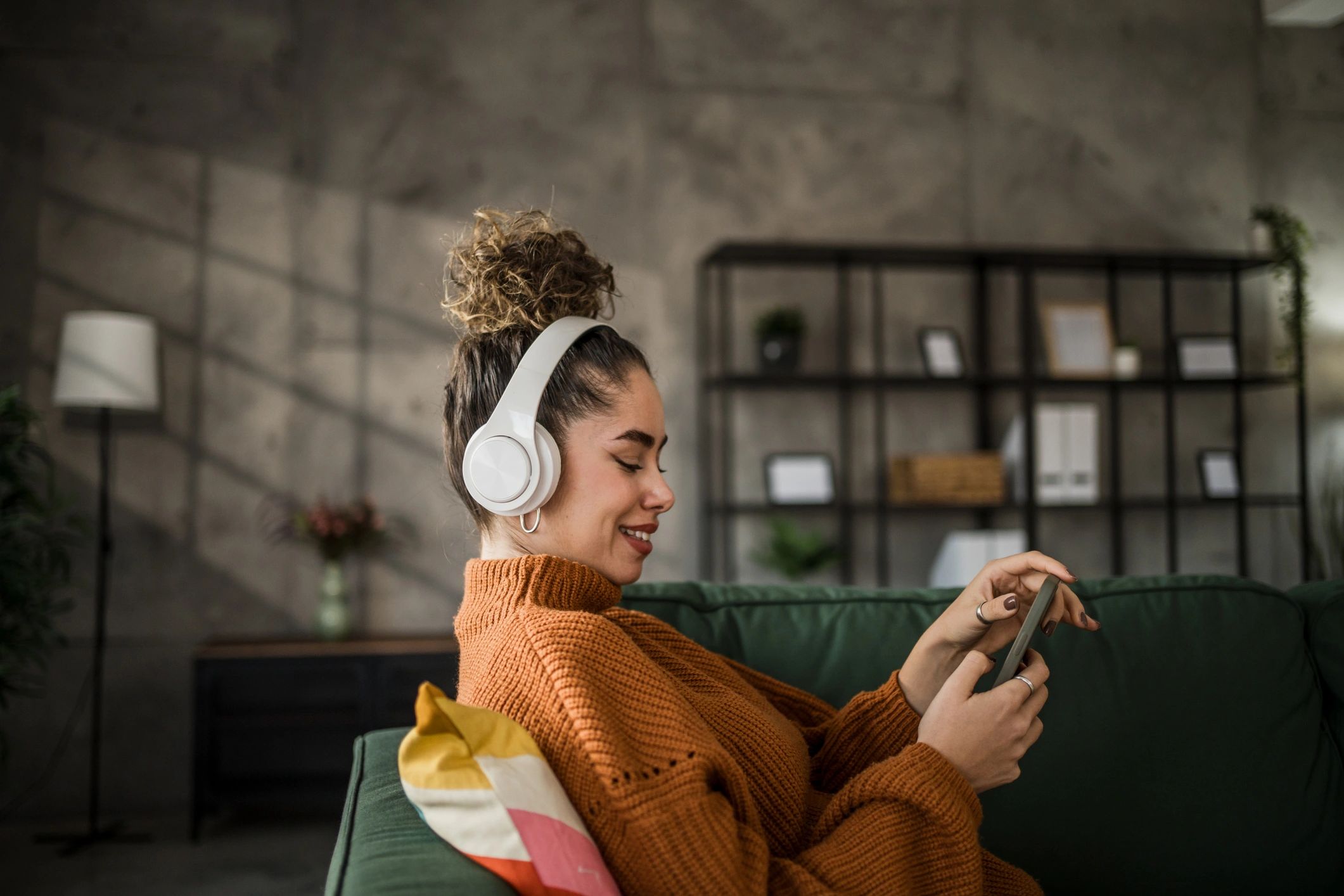 happy podcast listener