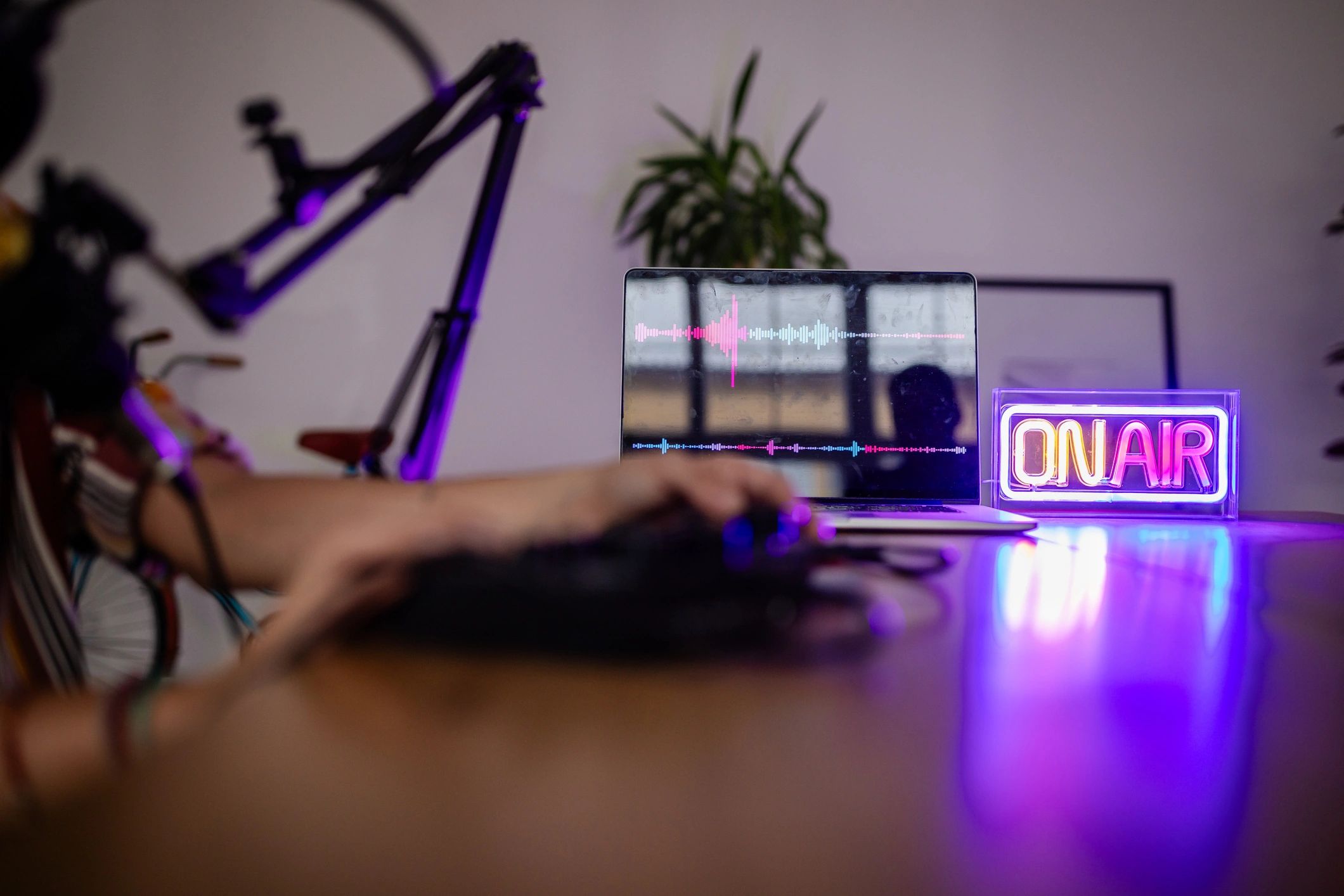 sports podcast microphone