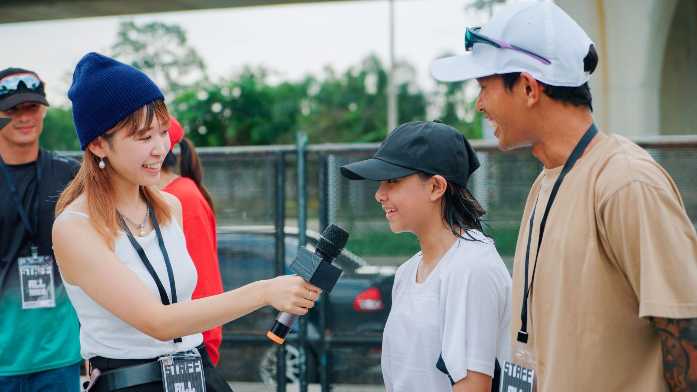 athlete interview sports radio microphone